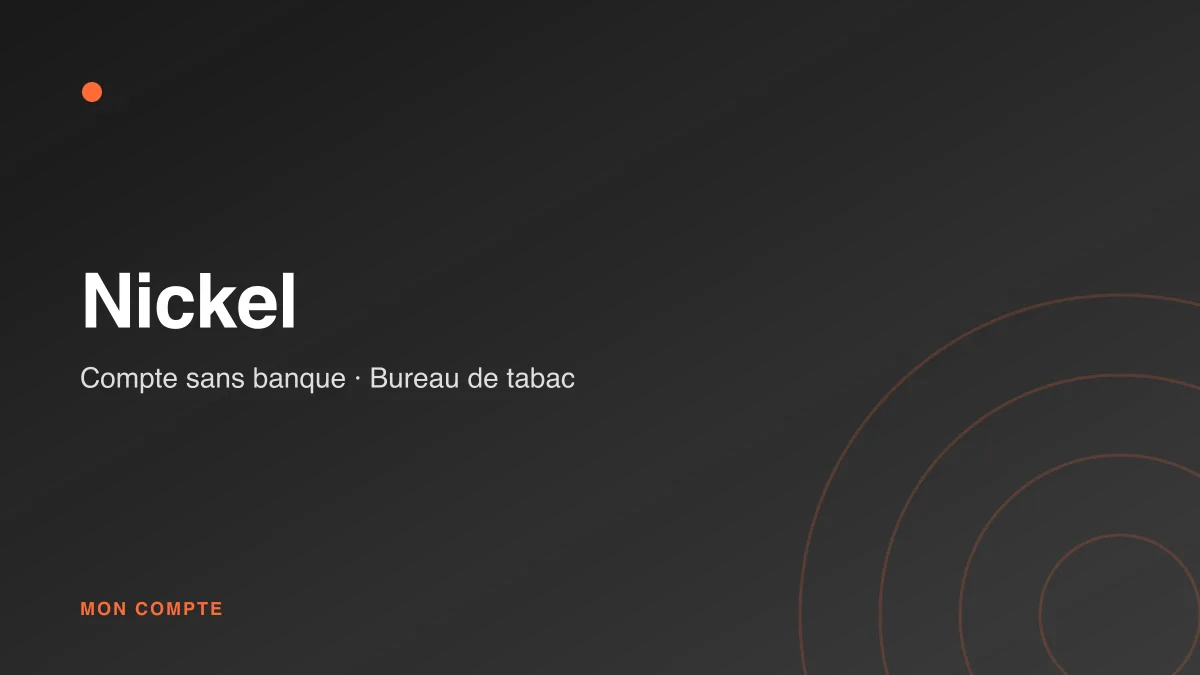 Connexion à mon compte Nickel