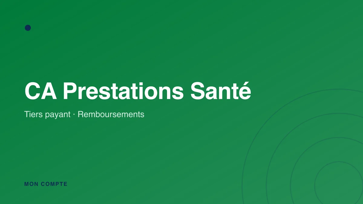 Connexion à CA Prestations Santé