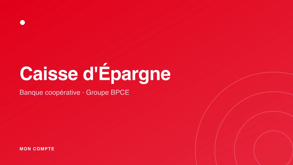 Connexion à l'espace client Caisse d'Épargne
