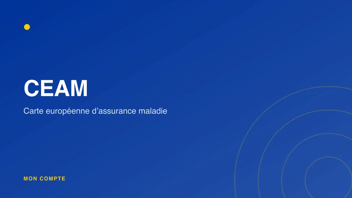 Carte européenne d'assurance maladie posée sur un passeport avant un départ en Europe