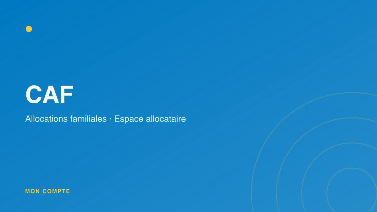 Connexion à mon compte CAF