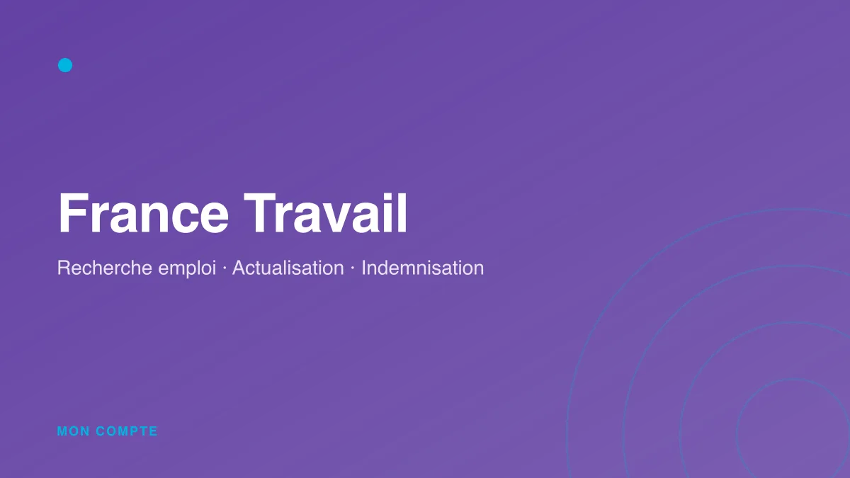 Connexion à mon compte France Travail