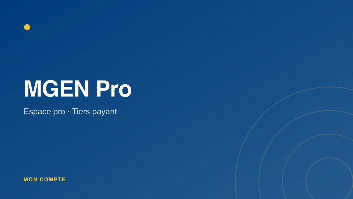 Connexion à l'espace pro MGEN pour les professionnels de santé