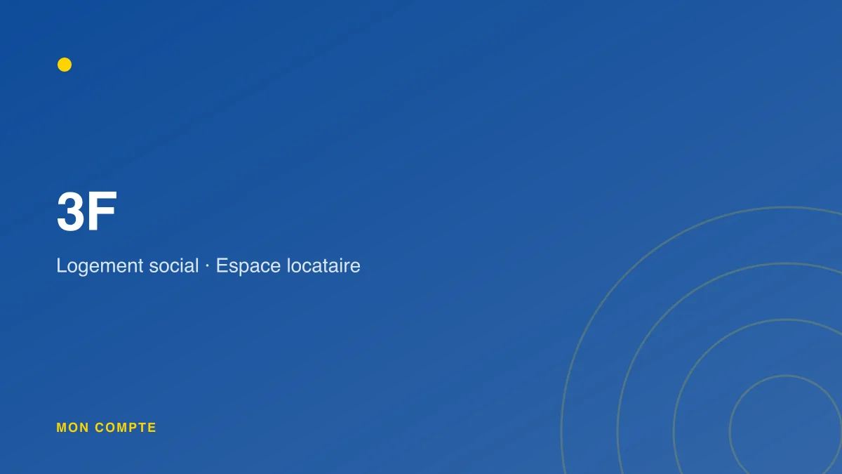 Connexion à mon espace locataire 3F