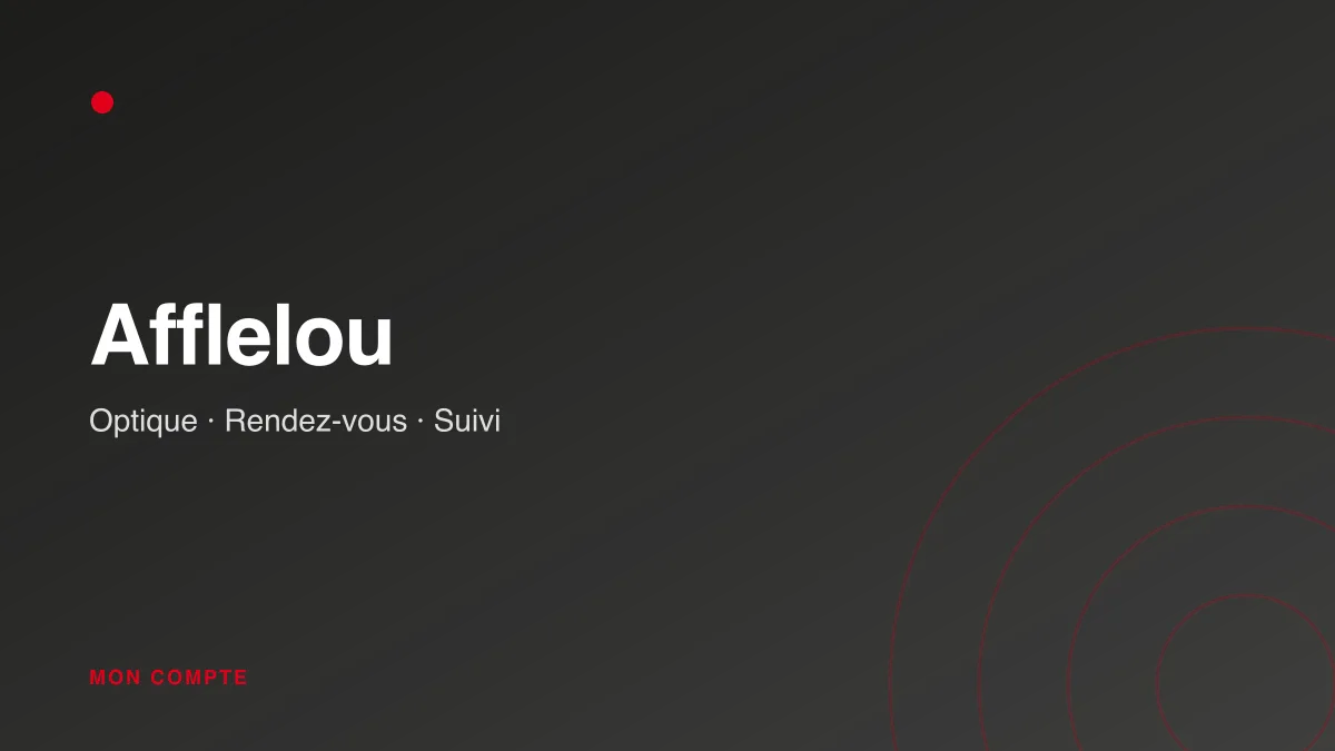 Connexion à mon compte Afflelou