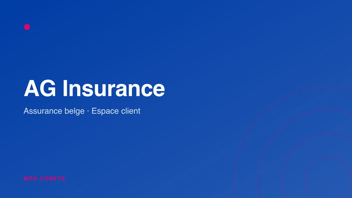 Connexion à mon compte AG Insurance