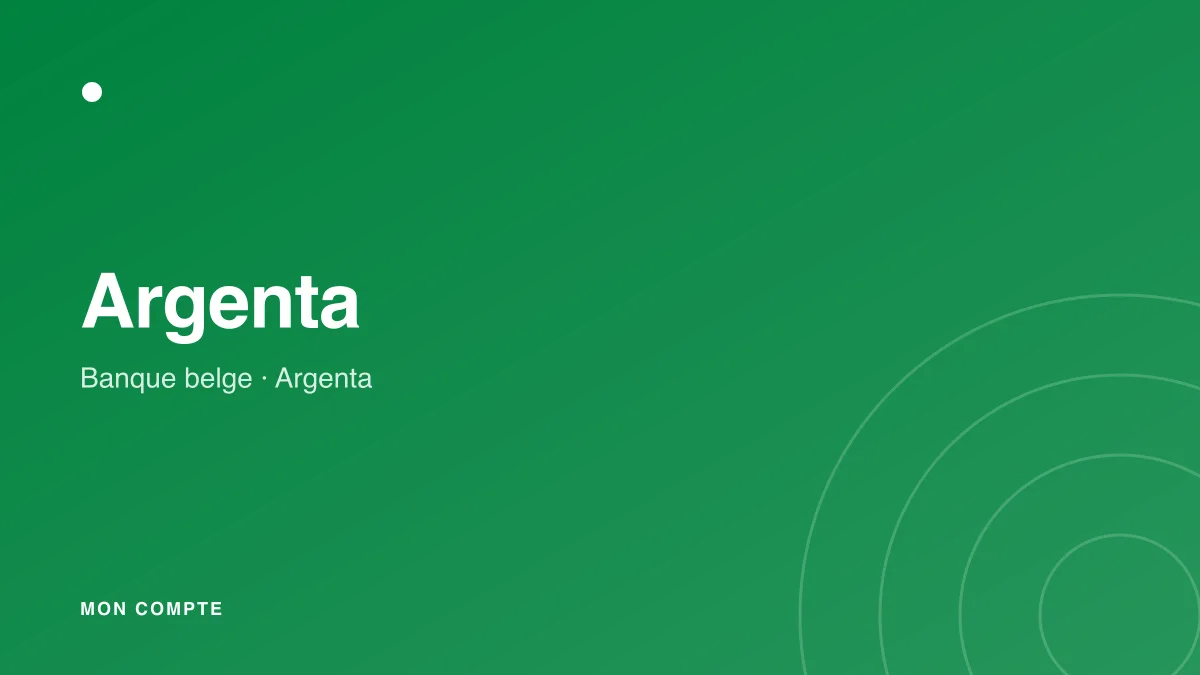 Connexion à mon compte Argenta