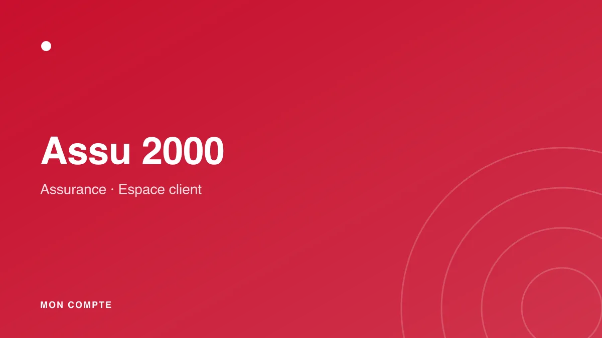 Connexion à mon compte Assu 2000