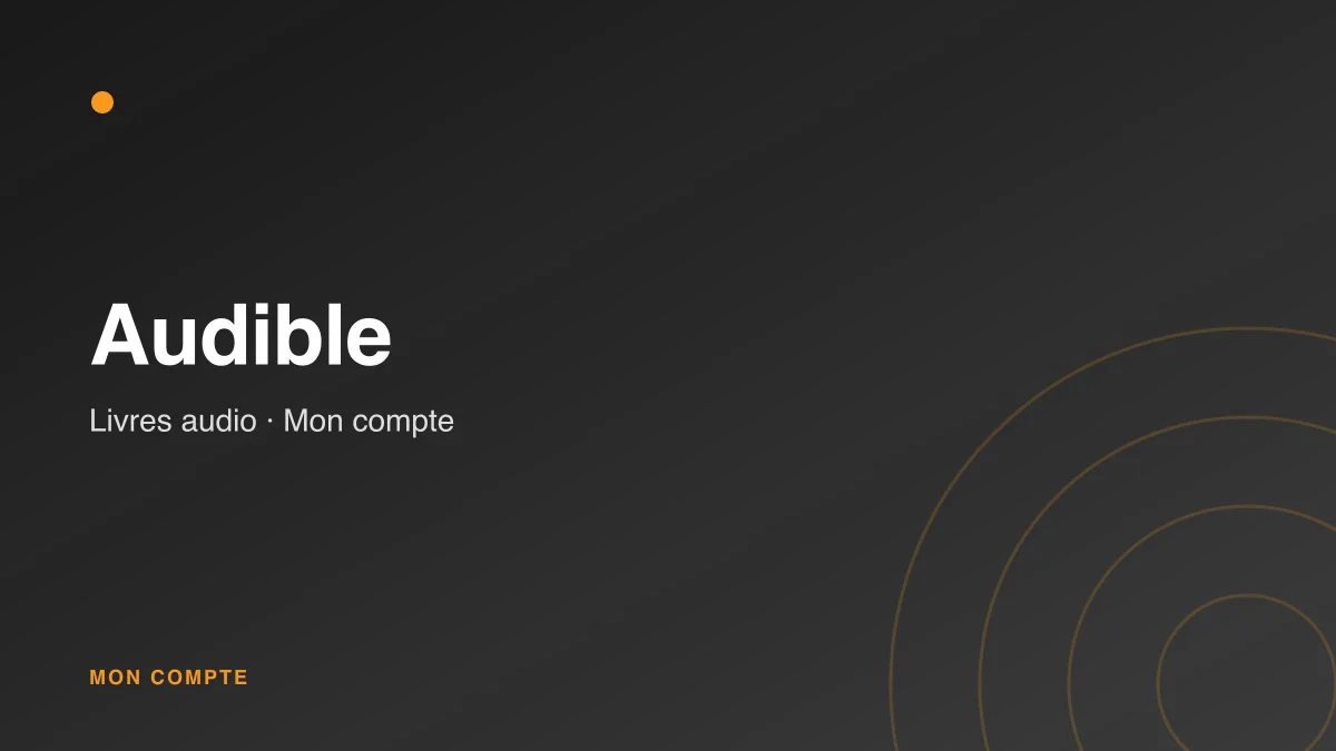 Connexion à mon compte Audible