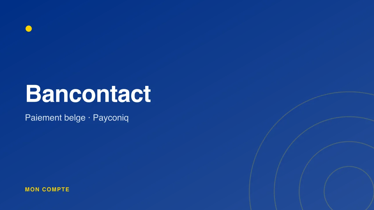 Connexion à l'application Bancontact Payconiq