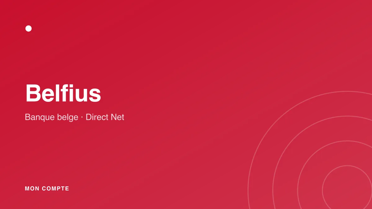 Connexion à mon compte Belfius