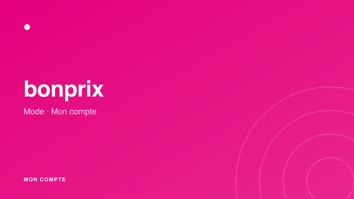 Connexion à mon compte bonprix
