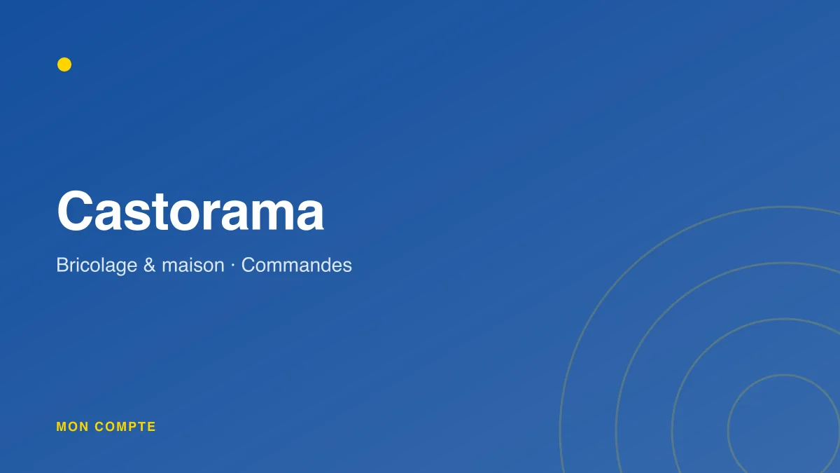 Connexion à mon compte Castorama