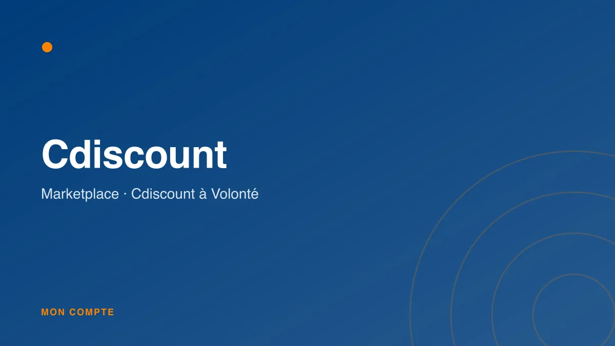 Connexion à mon compte Cdiscount