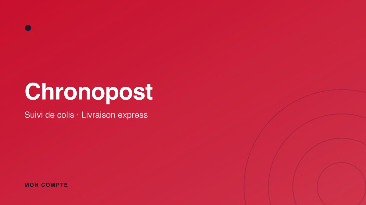 Mon compte Chronopost : suivi de colis et espace client