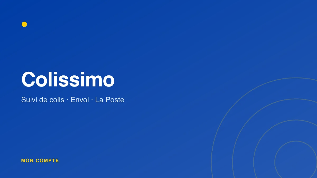 Connexion à mon compte Colissimo