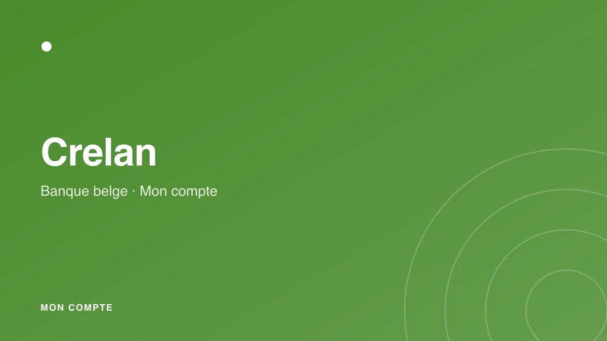 Connexion à mon compte Crelan