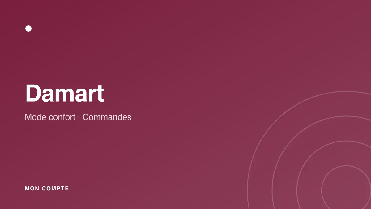Connexion à mon compte Damart