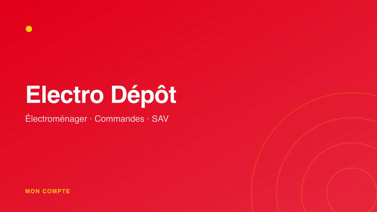 Connexion à mon compte Electro Dépôt