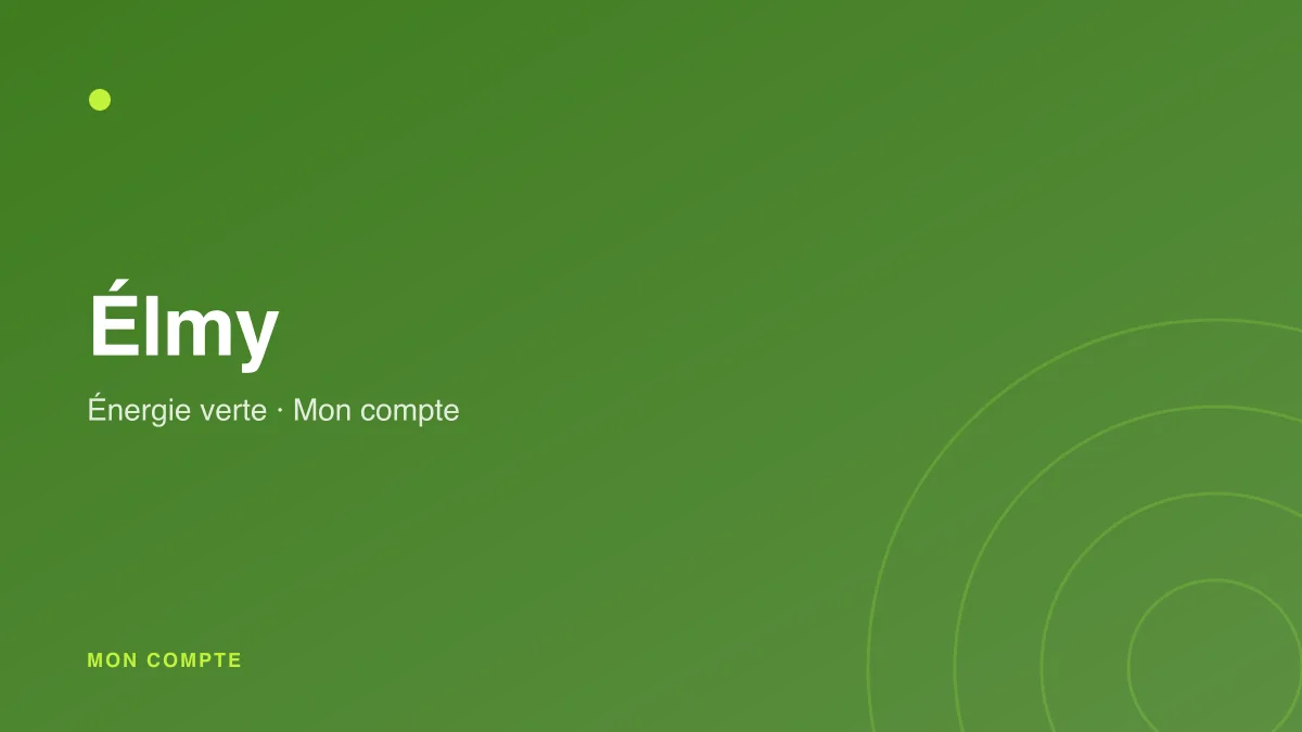 Connexion à mon compte Élmy