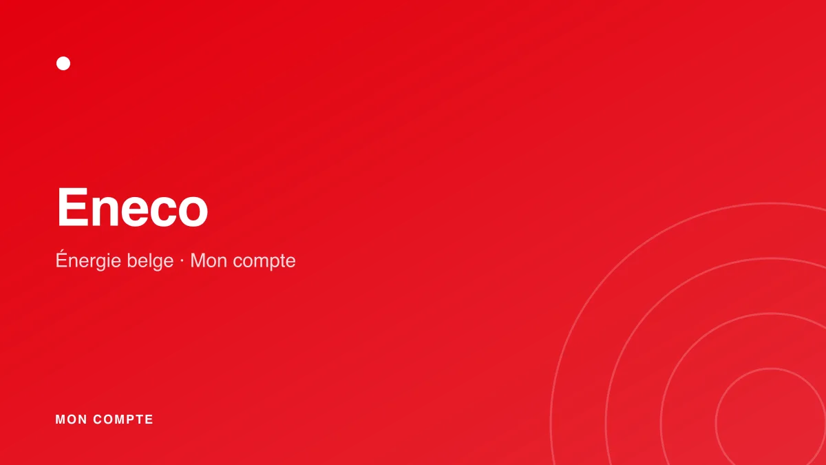 Connexion à mon compte My Eneco