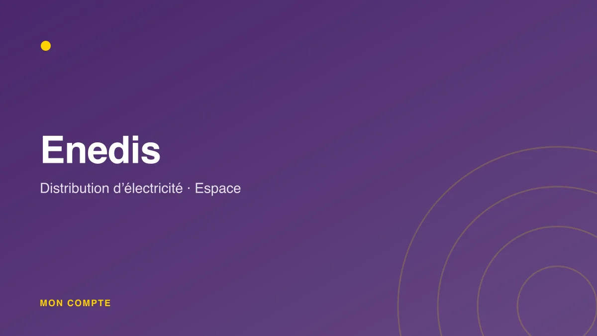 Connexion à mon compte Enedis