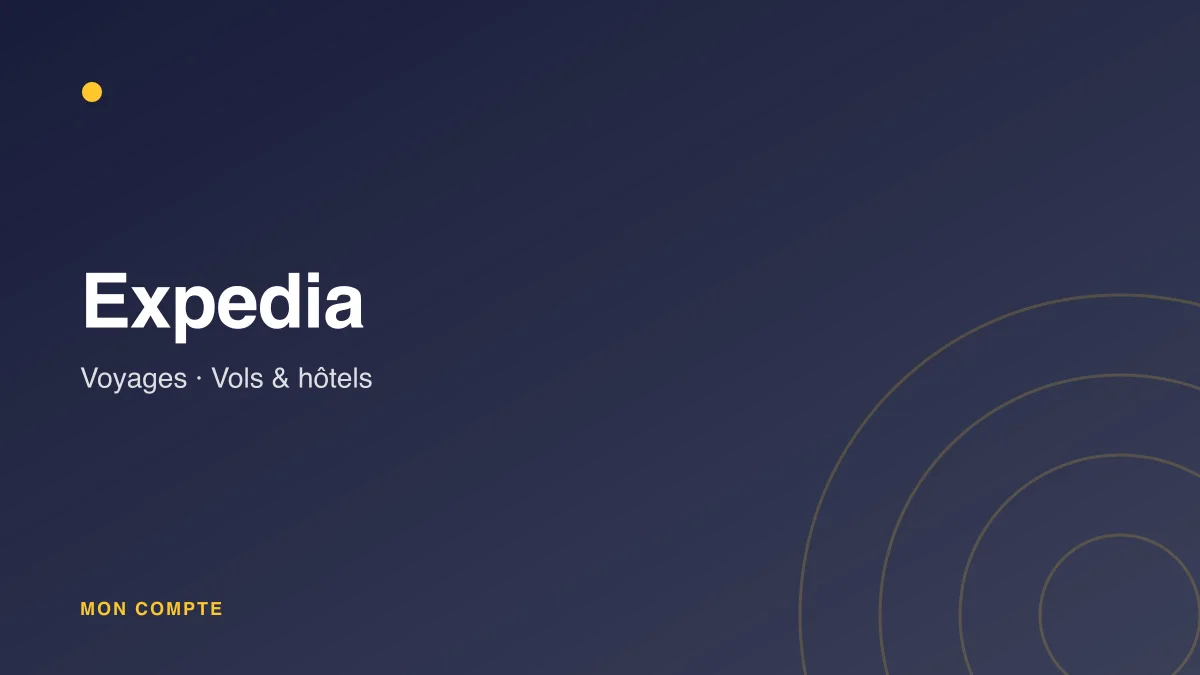 Connexion à mon compte Expedia