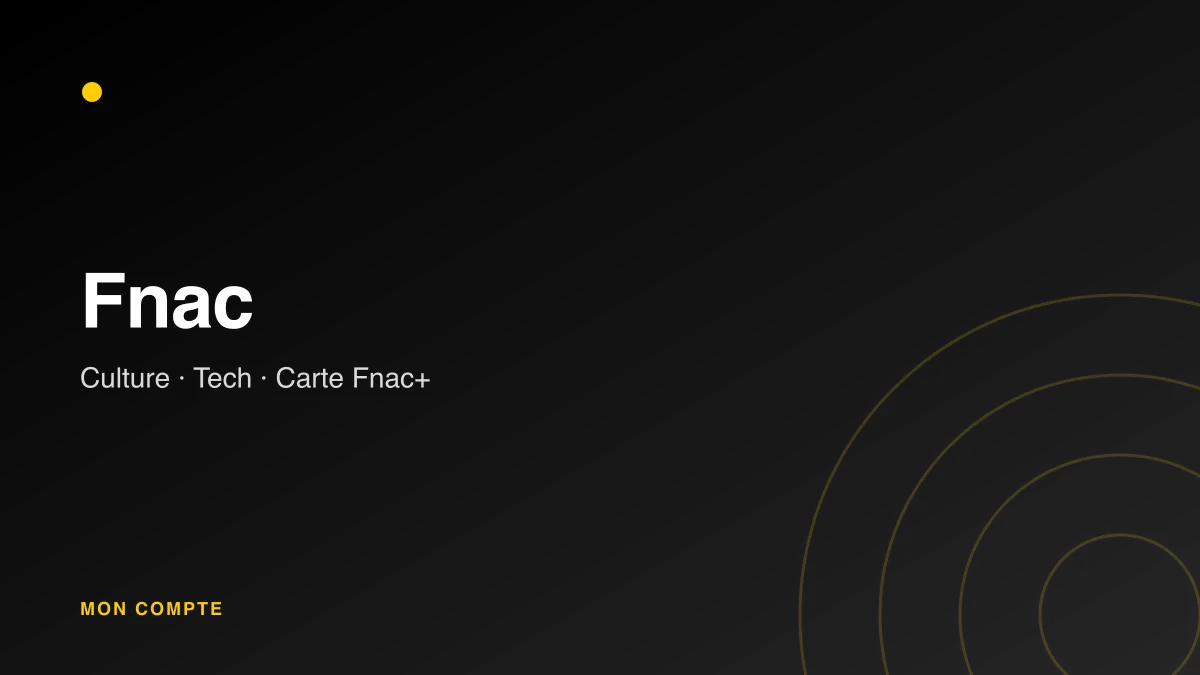 Connexion à mon compte Fnac