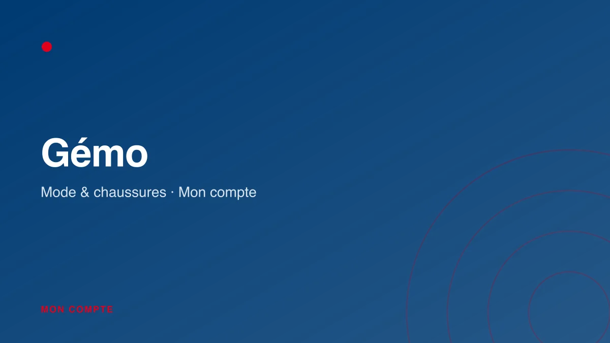 Connexion à mon compte Gémo