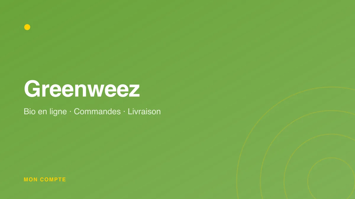 Connexion à mon compte Greenweez