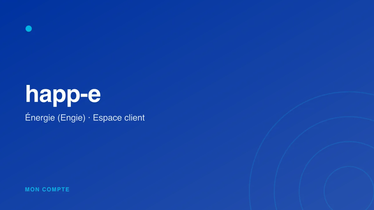 Connexion à mon espace client happ-e