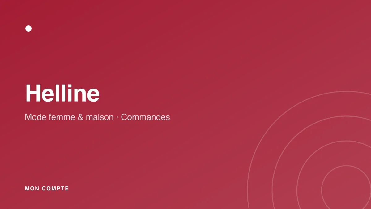 Connexion à mon compte Helline