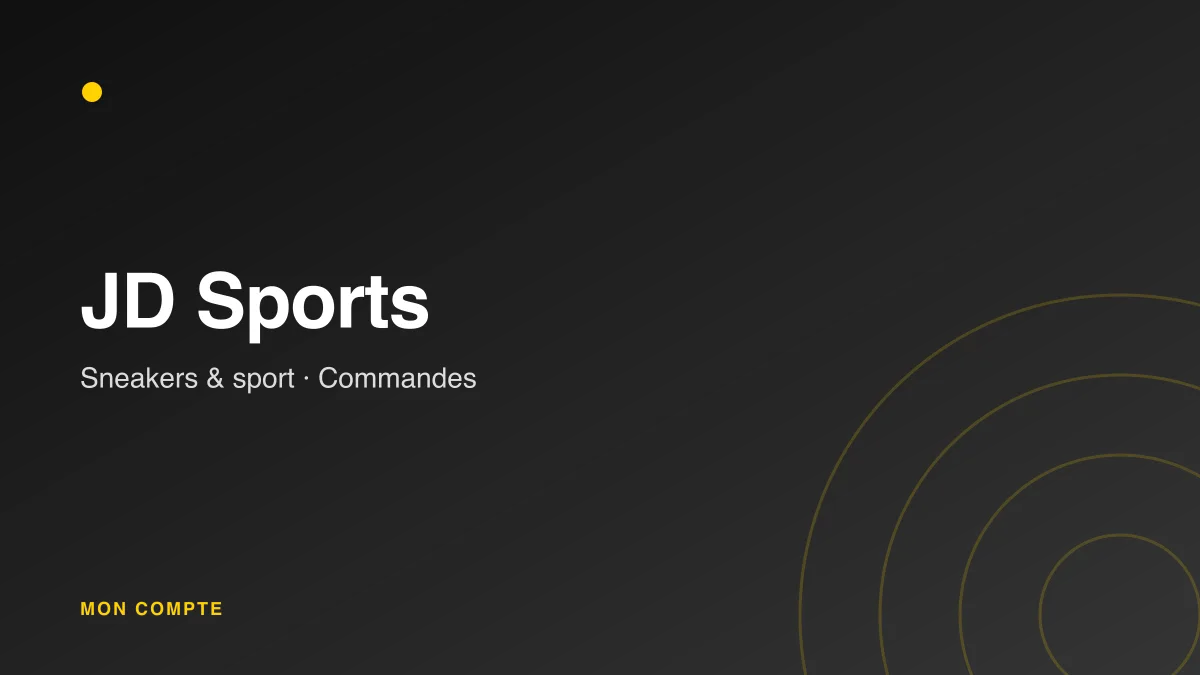 Connexion à mon compte JD Sports
