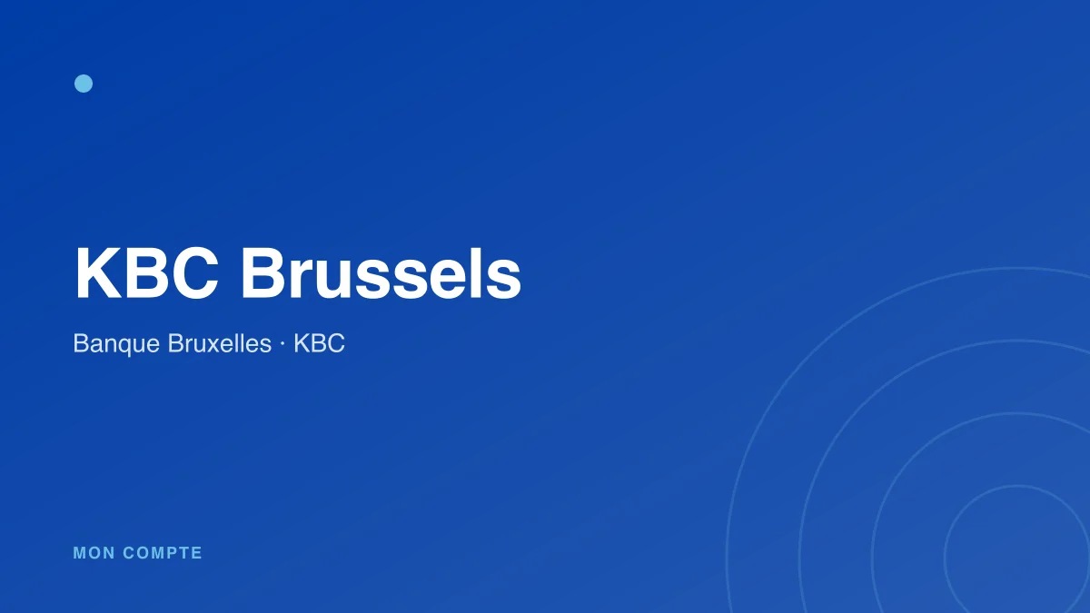 Connexion à mon compte KBC Brussels