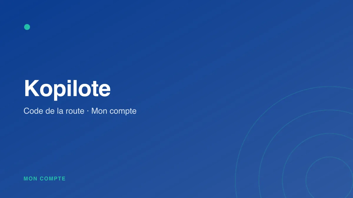Connexion à mon compte Kopilote