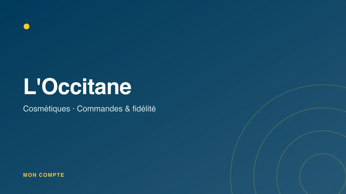 Connexion à mon compte L'Occitane
