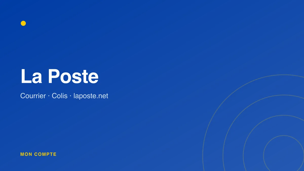 Connexion à mon compte La Poste