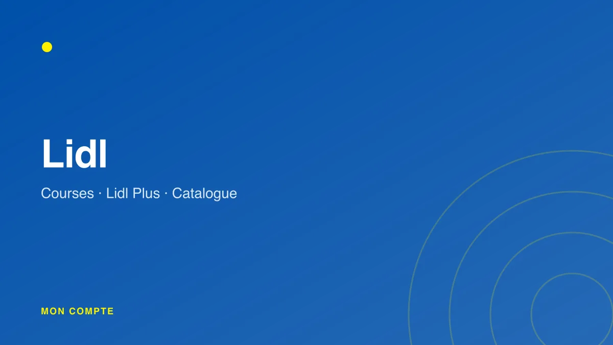 Connexion à mon compte Lidl (Lidl Plus)