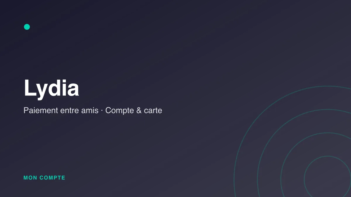 Connexion à mon compte Lydia