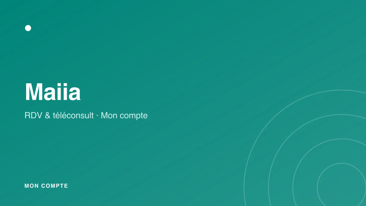 Connexion à mon compte Maiia