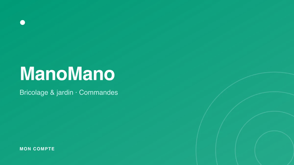 Connexion à mon compte ManoMano