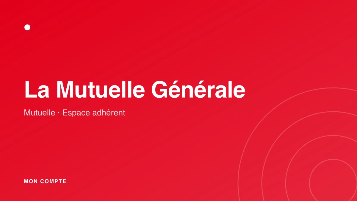 Connexion à mon espace adhérent La Mutuelle Générale