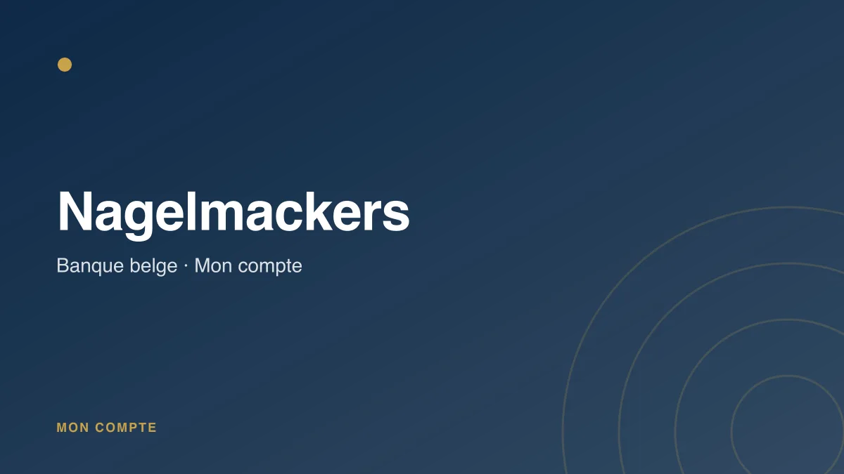 Connexion à mon compte Nagelmackers