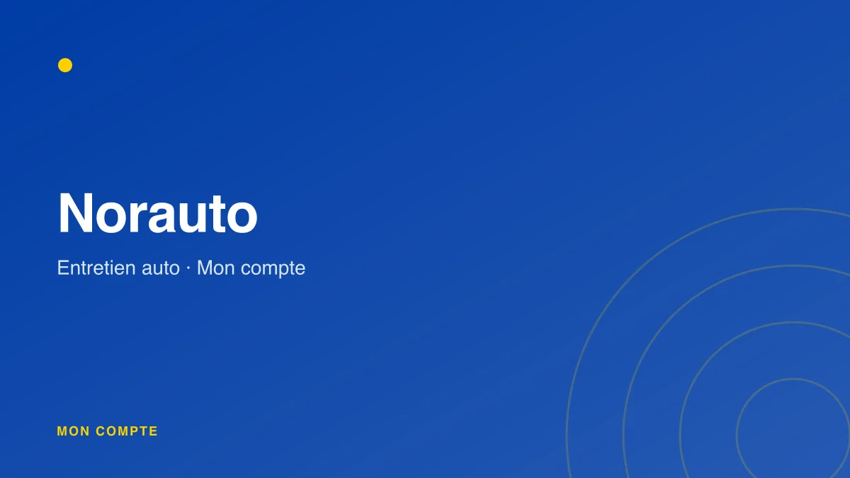 Connexion à mon compte Norauto