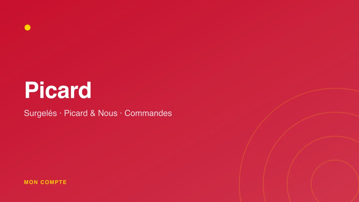 Connexion à mon compte Picard