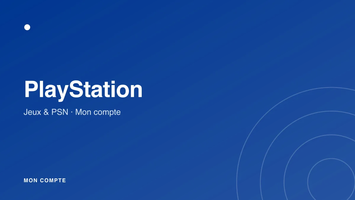 Connexion à mon compte PlayStation