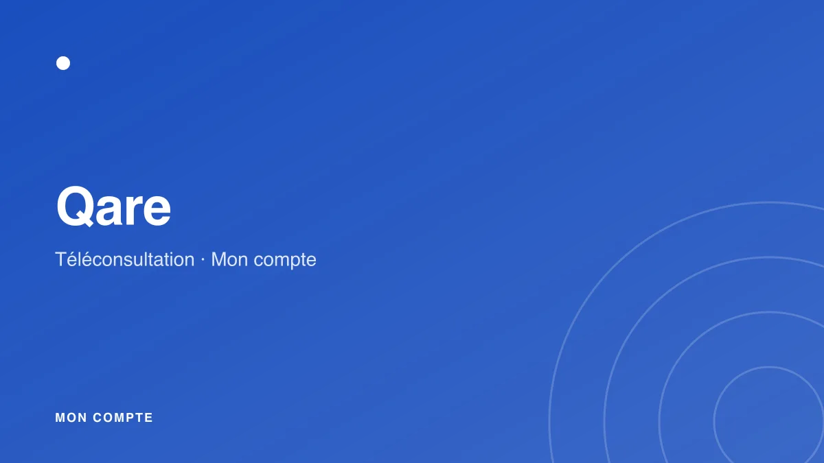 Connexion à mon compte Qare