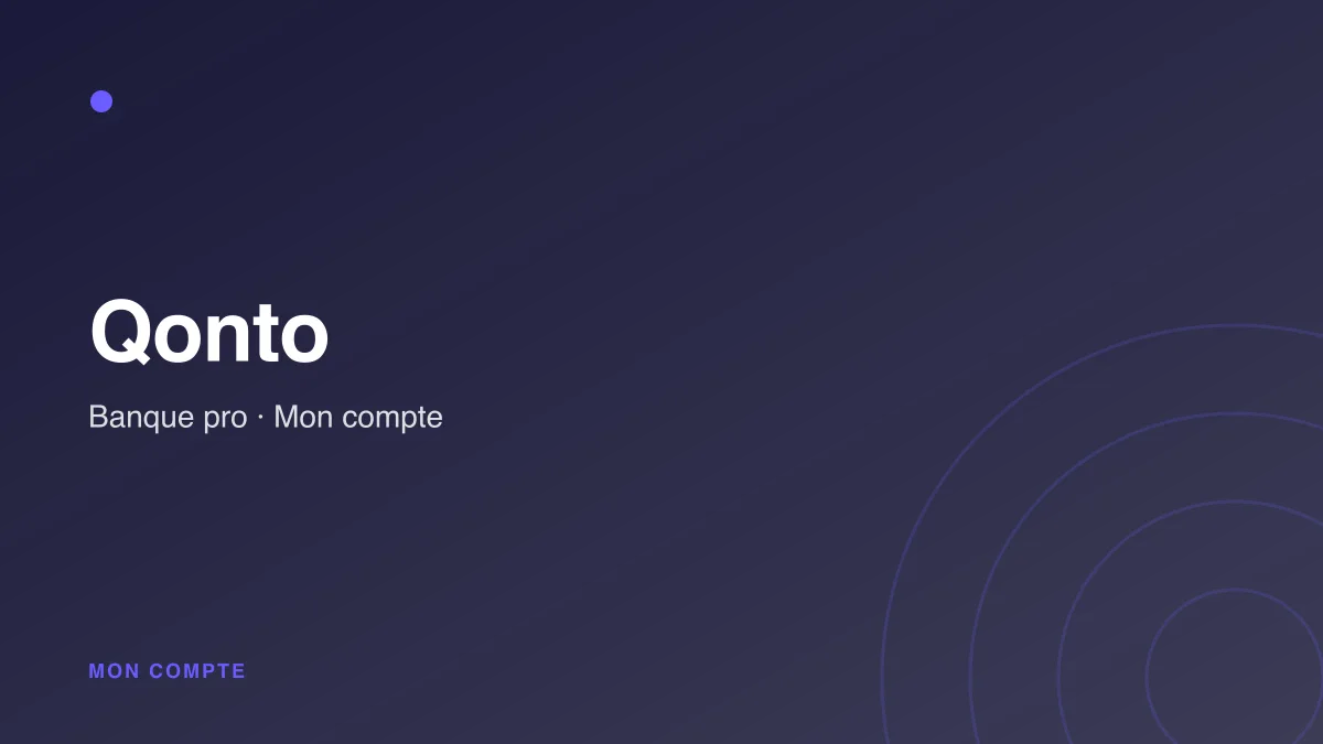Connexion à mon compte Qonto
