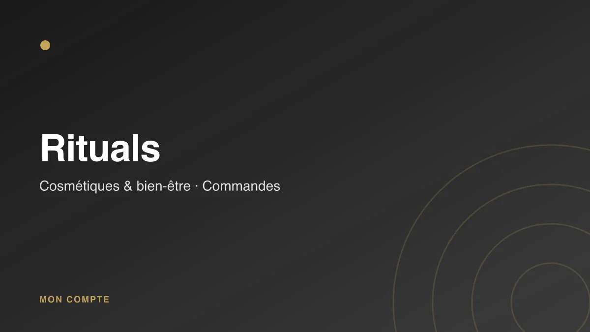 Connexion à mon compte Rituals