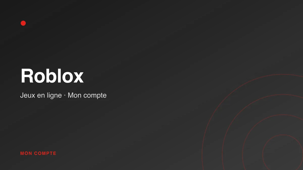 Connexion à mon compte Roblox